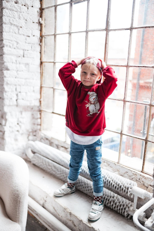 Mikina s potlačou bordová