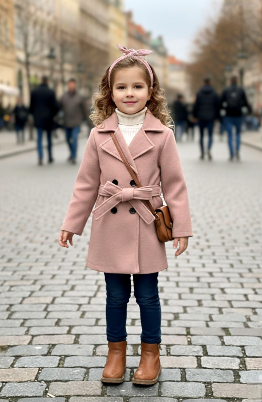 Prechodný kabát púdrový