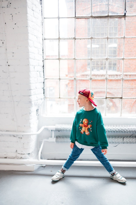 Mikina s potlačou zelená