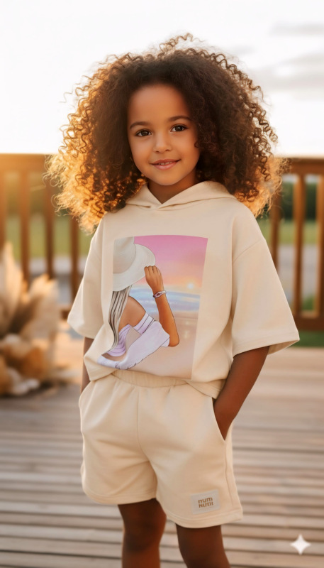 Béžová mikina s potlačou