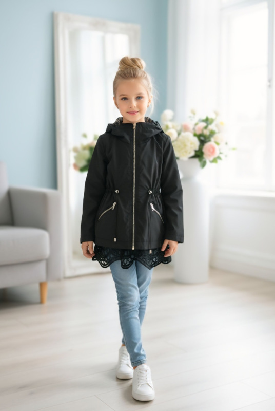 Štýlová čierna bunda jar/leto