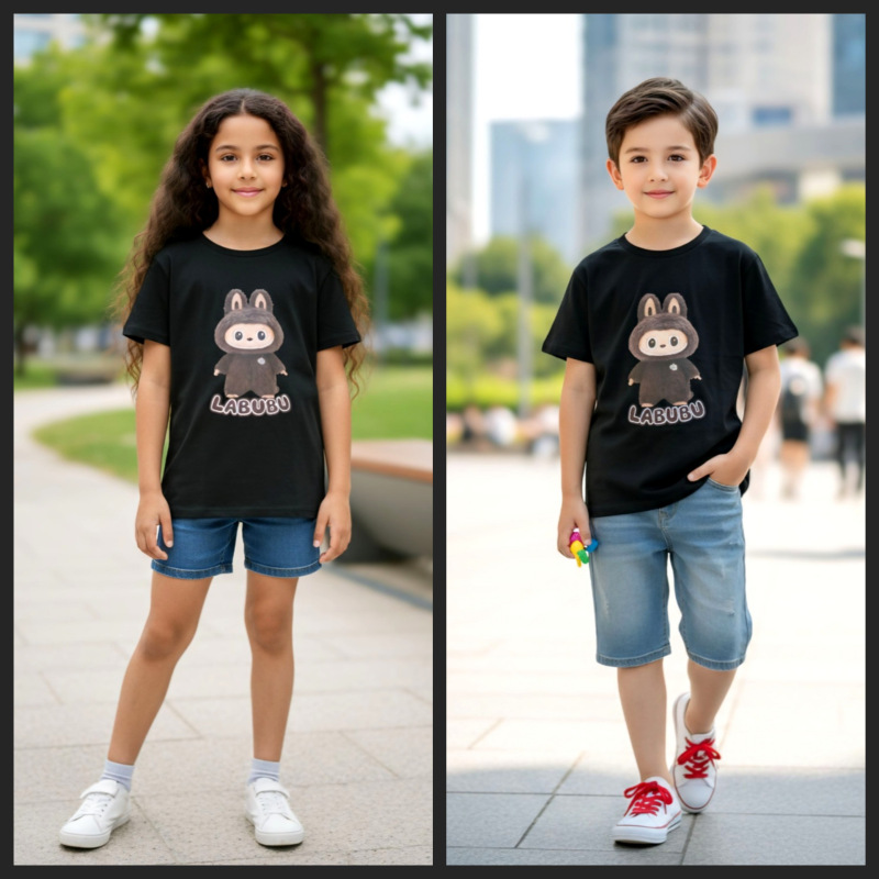 Tričko LABUBU čierne - unisex