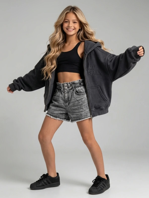 GIRLS denim kraťasy