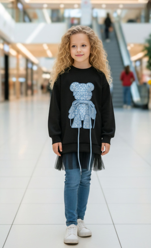 Čierna mikina s mackom