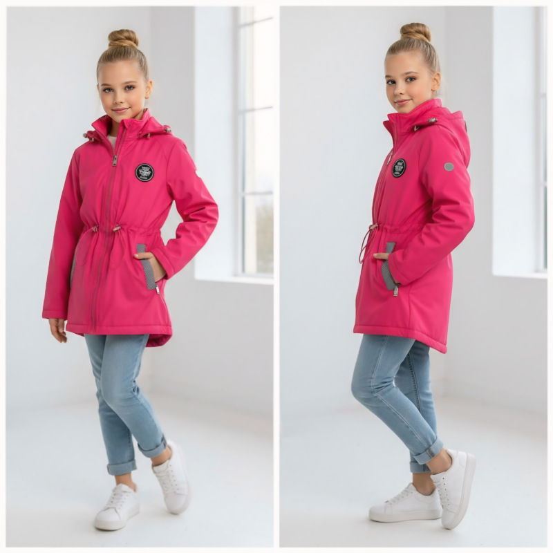 Malinová jarná bunda