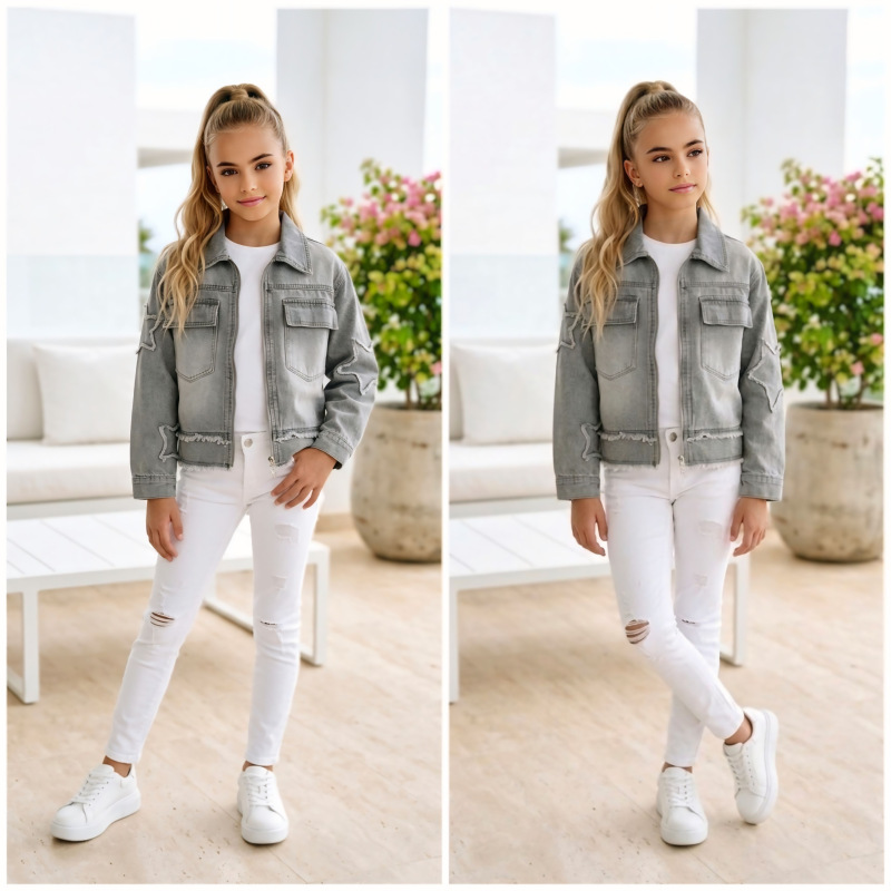 Sivá riflová bunda