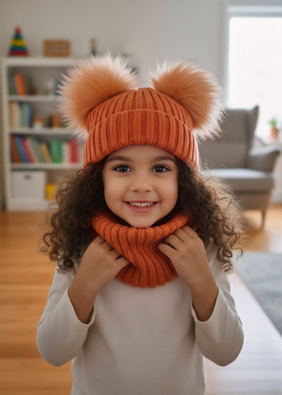 Čiapka a nakrčník , Oranžová