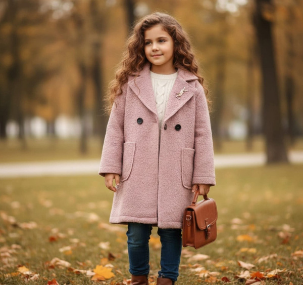 Prúdrový jarný kabátik / baranček