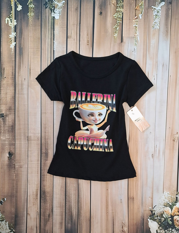 BALERINA CAPUCHINA čierne tričko