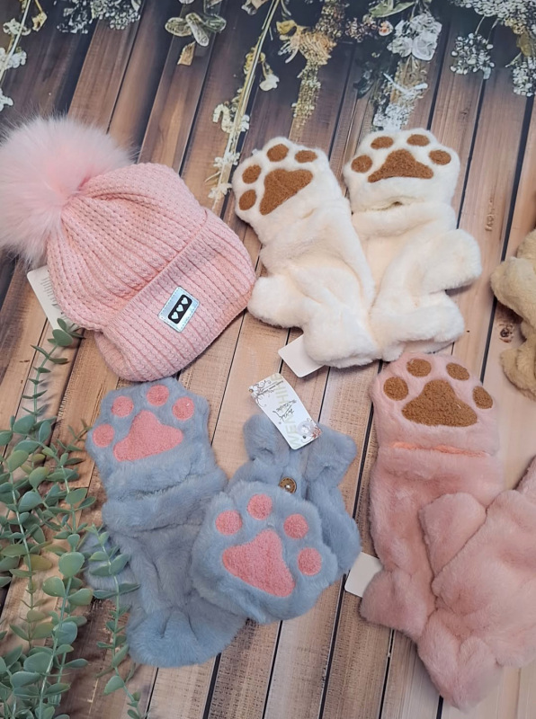 Huňaté rukavičky labka 1