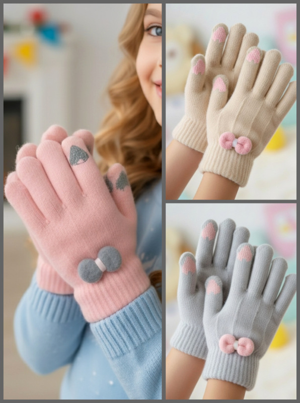 Pletené rukavice , 5-prstové