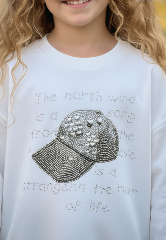 Biela mikina , šiltovka 1