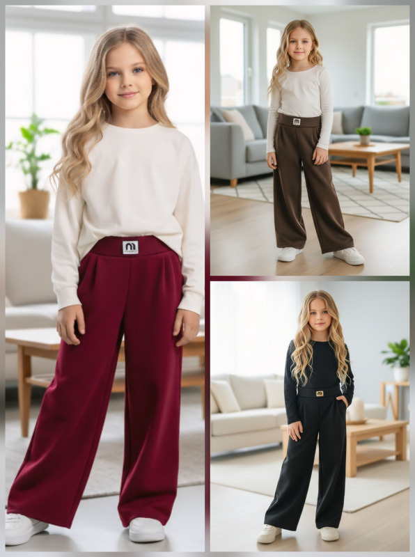 Široké nohavice v páse na gumu