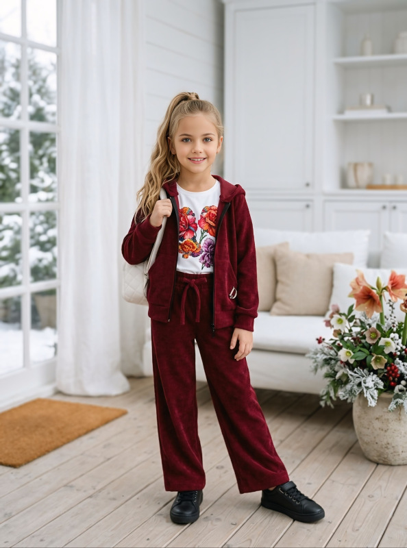 Bordová súprava s brošňou