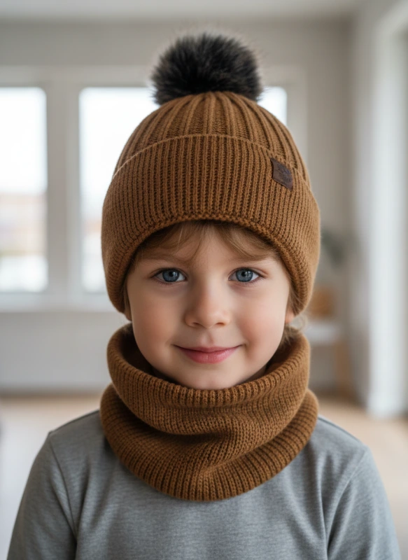 Čiapka a nakrčník - Horčicová