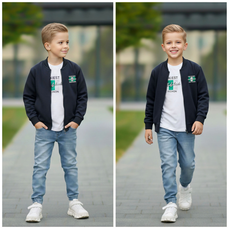 Mikina bez kapucne tmavomodrá