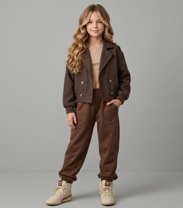 Cropped Trench Jacket , ČOKOLÁDOVÁ