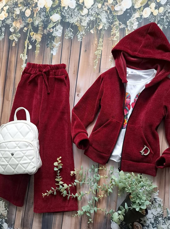 Bordová súprava s brošňou 1