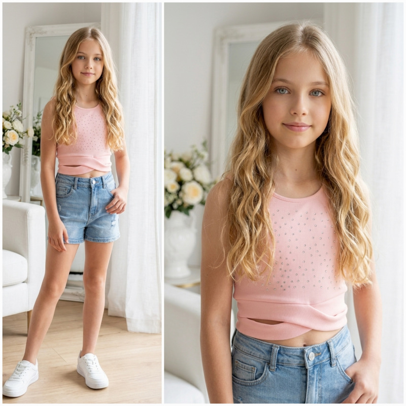 Letný top s kamienkami 1