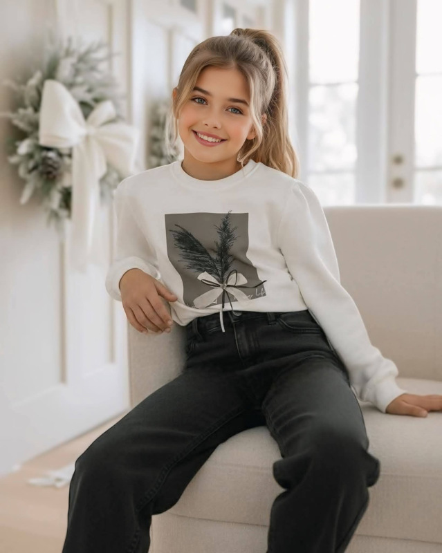 Mikina s potlačou biela