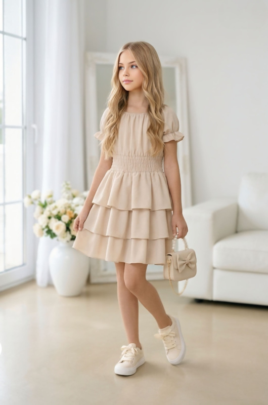 Dievčenské šaty na štýl carmen 2