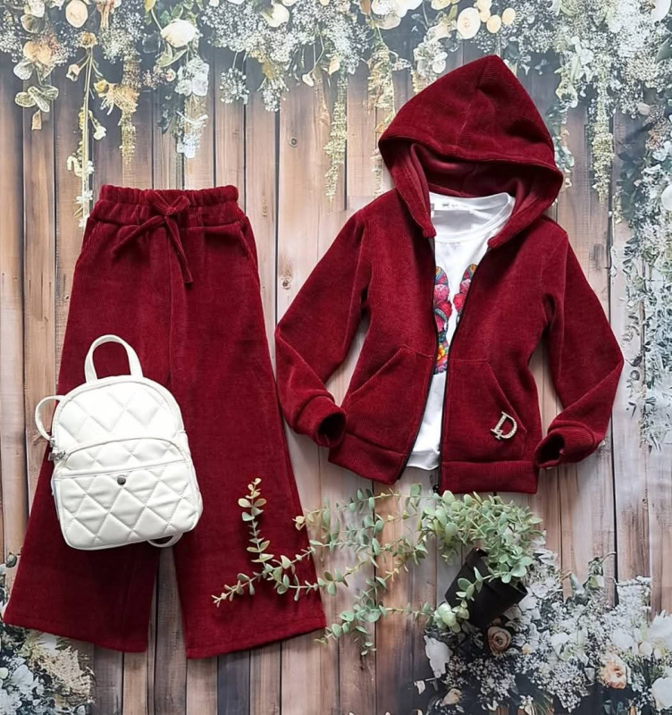 Bordová súprava s brošňou 1