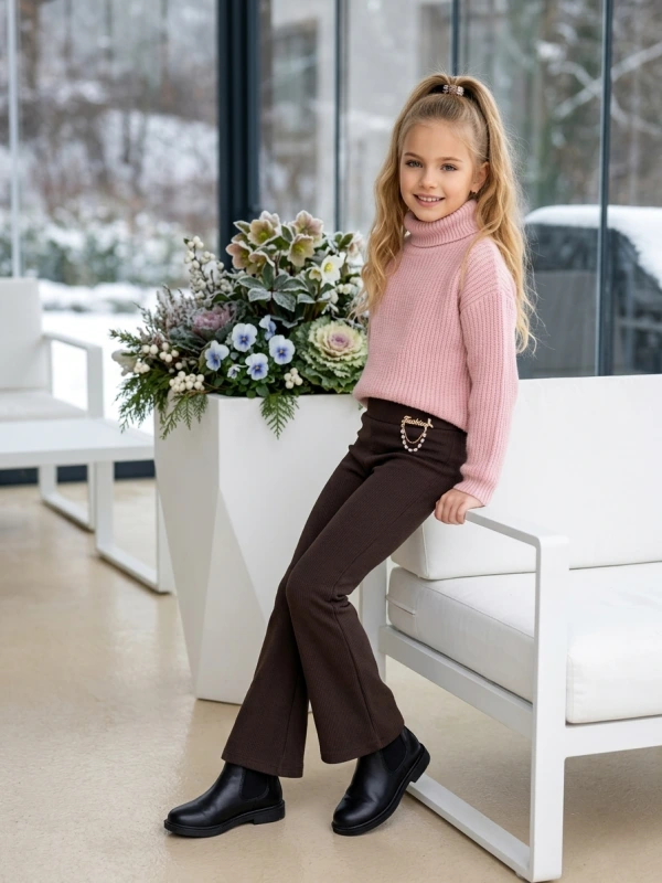 Čokoládové zateplené legíny zvony