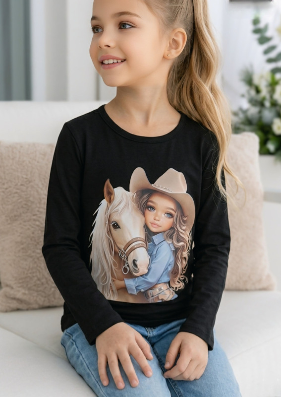 Tričko s potlačou kovbojka