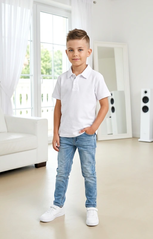 Košeľové biele tričko