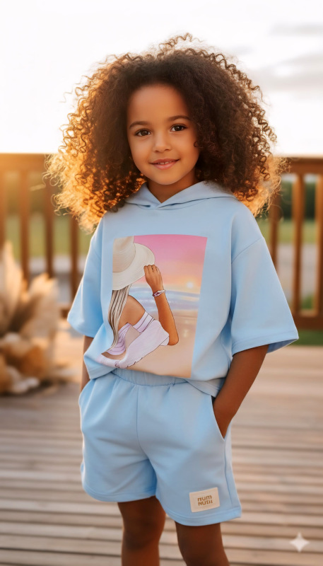 Baby Blue mikina s potlačou