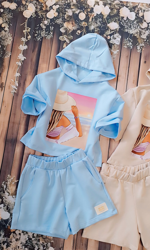 Baby Blue mikina s potlačou
