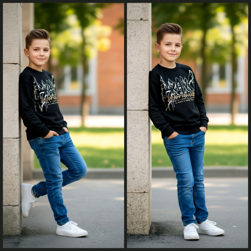 Čierna mikina s potlačou